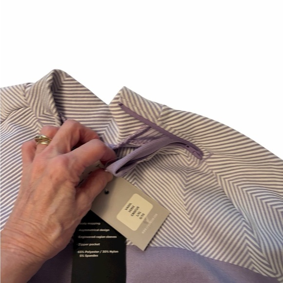 Levelwear Verse Crocus women's top-asymmetrical neck zip-front pocket zip-Large - Picture 6 of 11